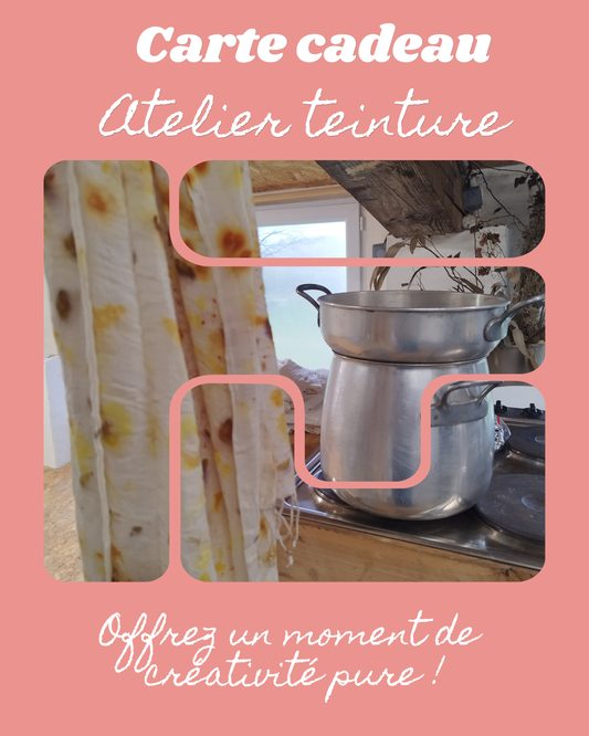 Carte cadeau, atelier de teinture